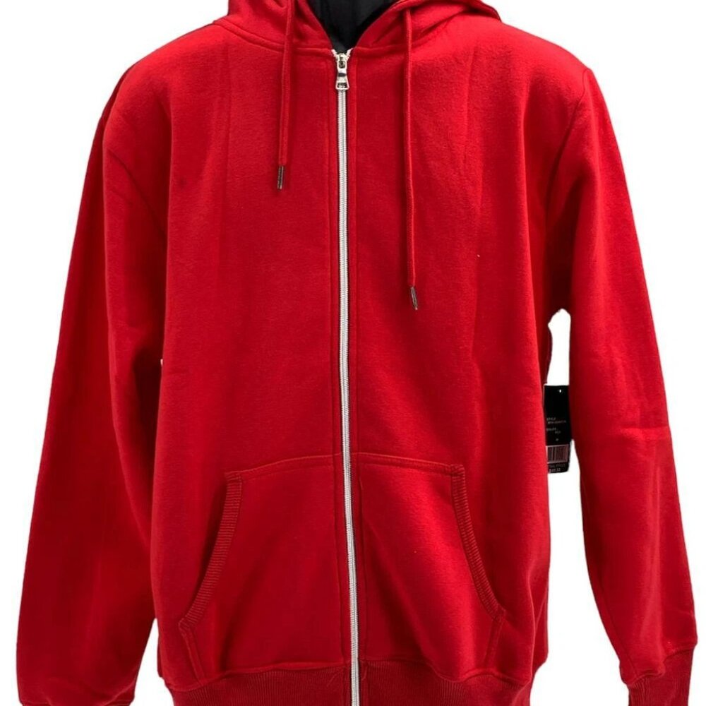 Men's Red Zip Up Hoodie